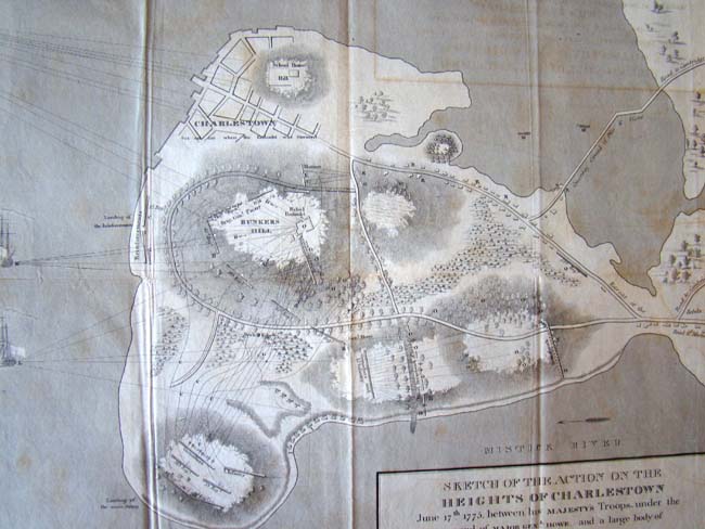 A rare Revolutionary War period "Battle of Bunker Hill" map circa 1780. — image 4